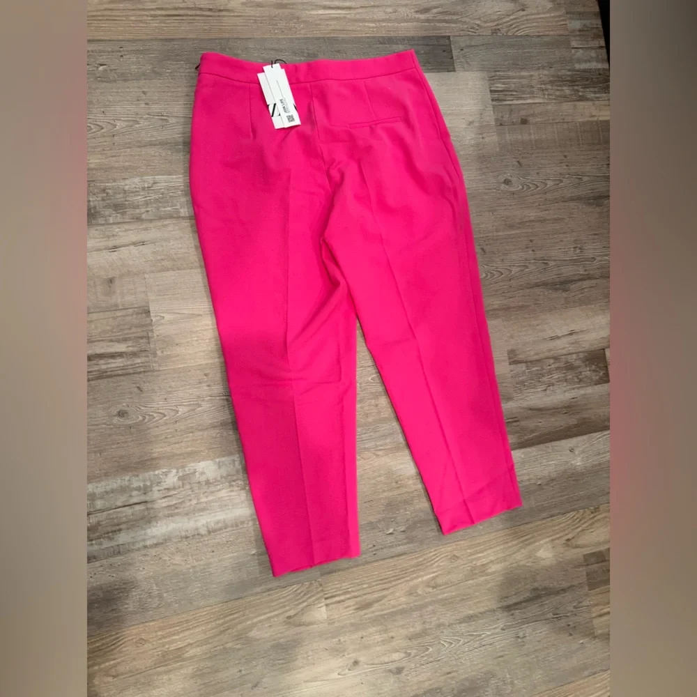 NWT- Zara Hot Pink Cropped Trousers size XXL - Picture 4 of 5